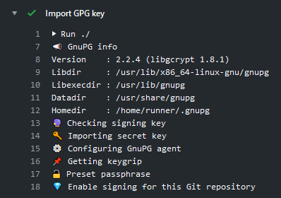 Import GPG key